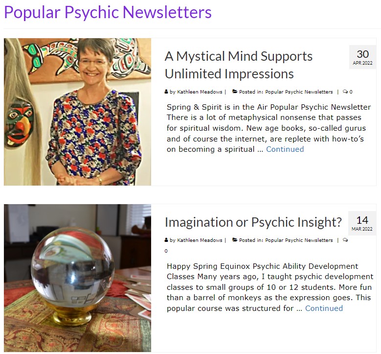 Psychic Reader Newsletter